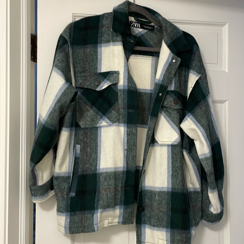 Zara oversized plaid shacket